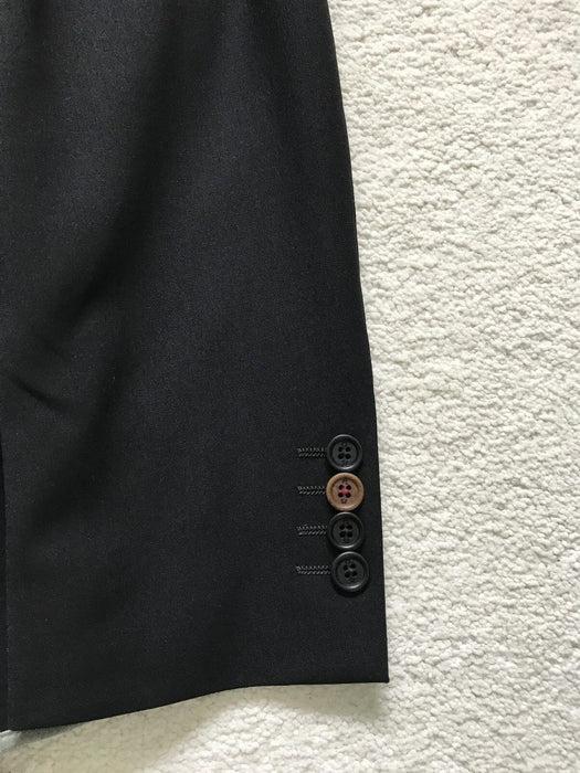 Paul Smith Suit  "PS" Black 1 button Single Breasted Evening Suit Size 38 / 48