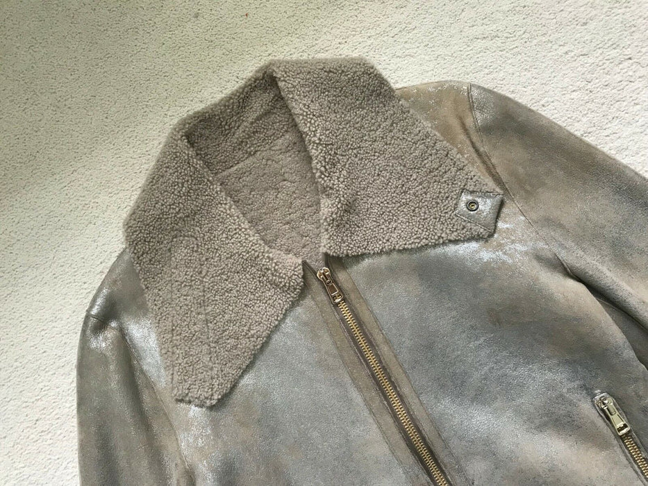 Paul Smith Jacket  MAINLINE Metallic Shearling  LS Leather Jacket Catwalk