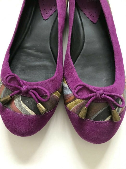 Paul Smith shoes RARE Swirl Leather insert Women flat Shoes Size  UK 4 EU 37