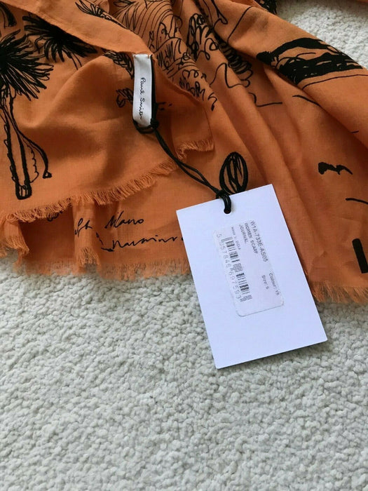 Paul Smith Scarf Orange Milano JOURNAL Scarf  185 x 72 cm