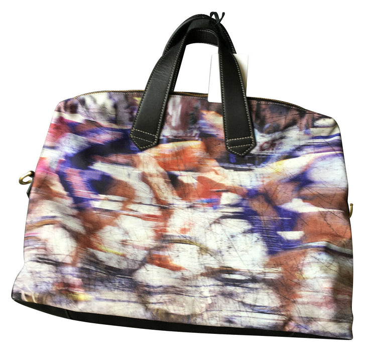 Paul Smith Business Folio Shoulder Bag Blurred Cyclist Print