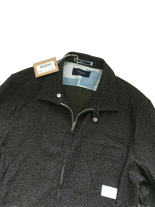 PAUL SMITH Grey Bomber Jacket  Zip Fasten  Trucker Style  COAT