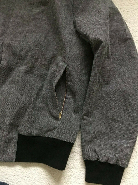 PAUL SMITH Jacket Black Grey BOMBER JACKET COAT Press stud fasten