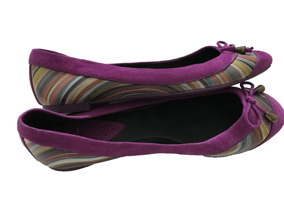 Paul Smith shoes RARE Swirl Leather insert Women flat Shoes Size  UK 4 EU 37