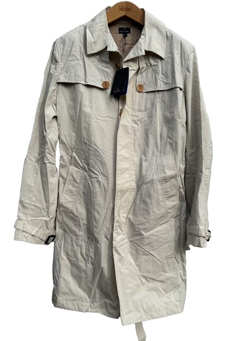 Paul Smith "PS" Trench Coat - Ivory XL - Brave the Elements in Style.