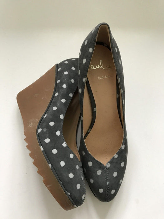 Paul Smith Shoes wedge with Grey Suede polka Upper